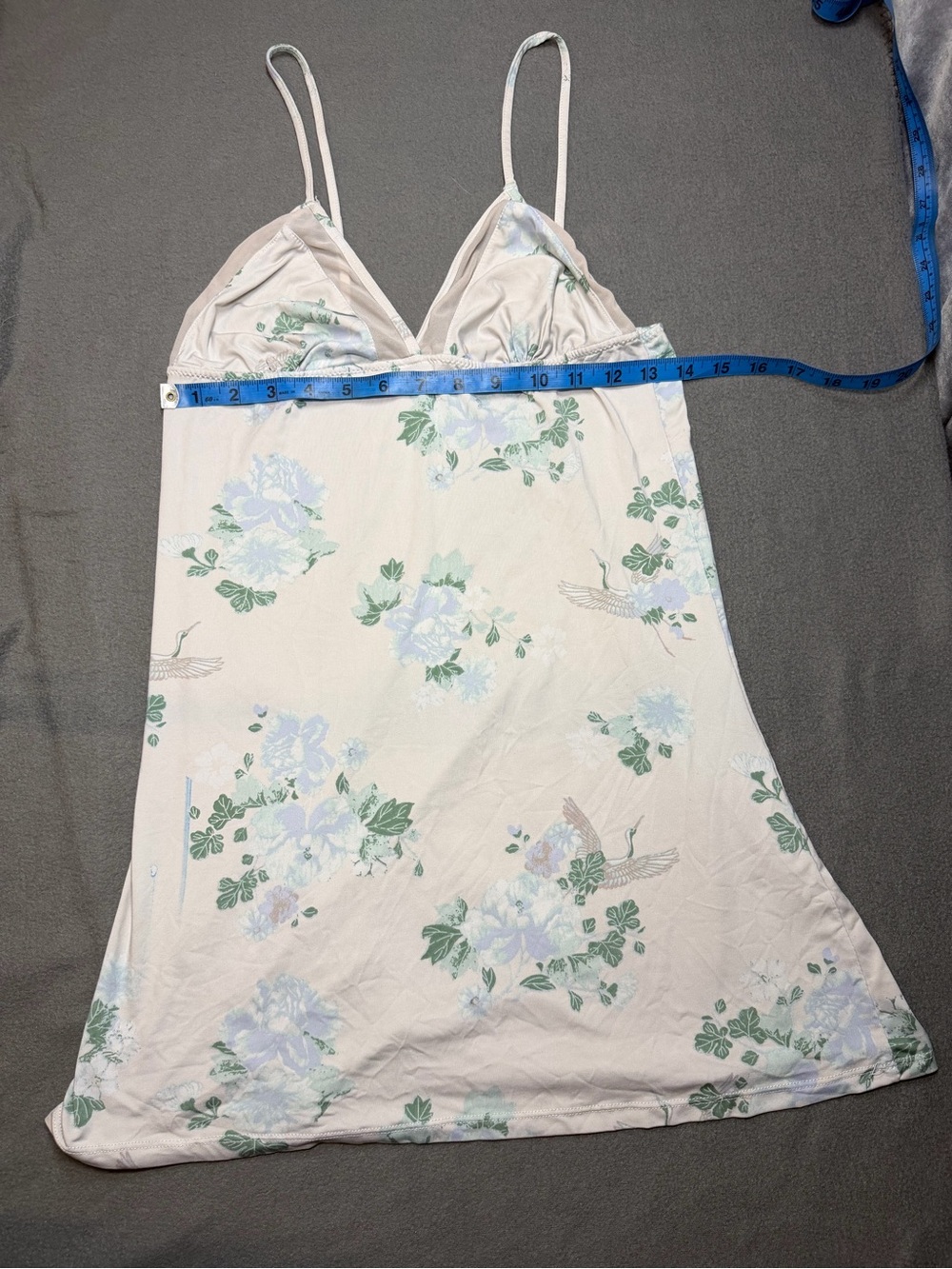 Vince Camuto Floral & Crane Satin Slip Dress ✨